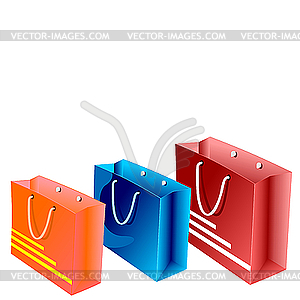 Packet for shopping - royalty-free vector clipart