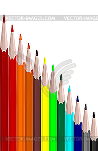 Colors set pencils - vector clip art