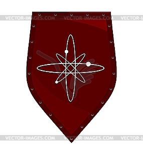 By red knight shield - vector clipart