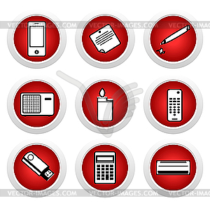 Icon set of home appliances - vector clip art