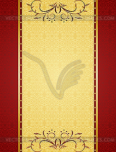 Gold background for design of cards and invitation - royalty-free vector image