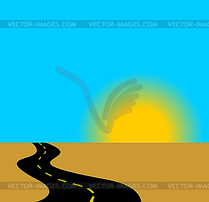 Road to rising - vector clipart