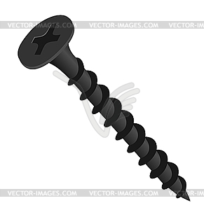 Realictic screw of white - vector clipart