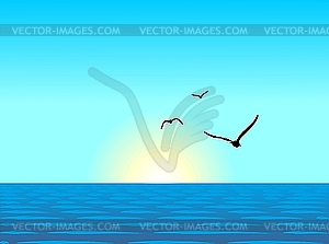 Sea landscape - vector clipart