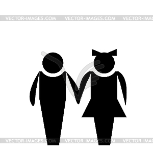 Man woman sign - vector image