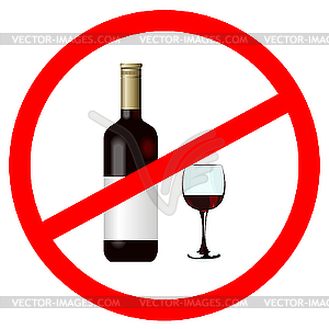 Войти остановить алкоголь - векторное изображение EPS