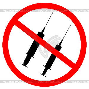 Sign stop drugs - vector clipart