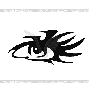 Tattoo of human eye - vector clip art