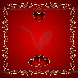 Valentine greeting card with heart - vector clipart