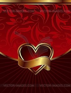 Background for design of packing Saint Valentine's Day - vector image