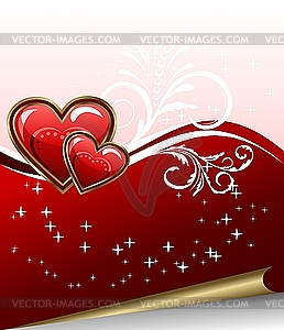 Романтический фон элегантность с сердцем - изображение в векторе / векторный клипарт