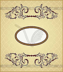 The floral vintage frame - vector EPS clipart