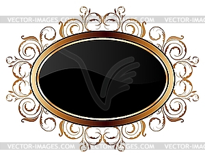 Gold floral frame - vector image