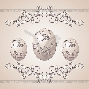 Easter floral background - vector image