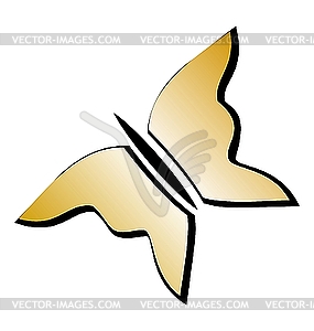 Gold butterfly - vector clip art