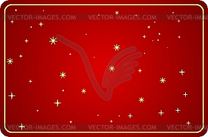 Red background with stars - vector image