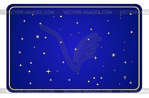 Blue background with stars - vector image