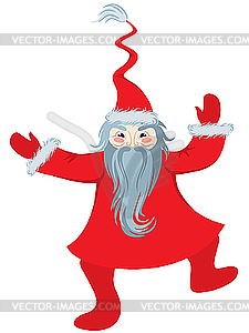 Santa Claus dancing - vector image