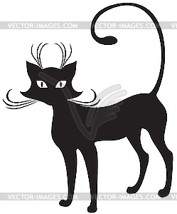 Black cat - vector clip art