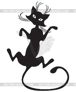 Black cat - vector clipart