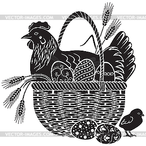 Easter basket - vector image