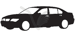 Силуэт автомобиля - изображение в формате EPS