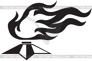 Вечный огонь - векторное изображение
