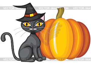 Halloween kitty - vector image