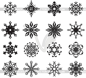 Snowflakes set - vector clipart