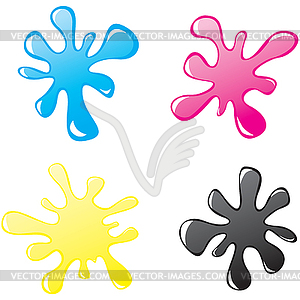 Blots CMYK - vector clipart