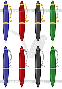 Colored pens - vector image