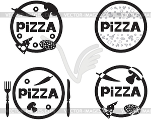 Pizza logo - vector clip art