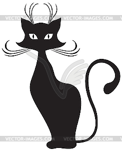 Black cat - vector clipart