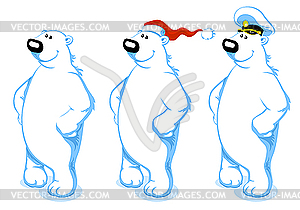 Cartoon Polar Bears - vector image