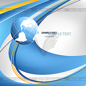 Blue modern template - vector clipart