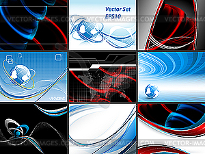 Backdrops set - vector clipart