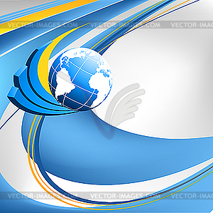 World technology backdrop - vector clip art