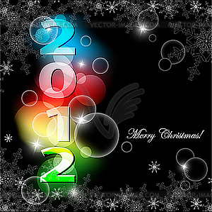 Bright christmas - vector clip art