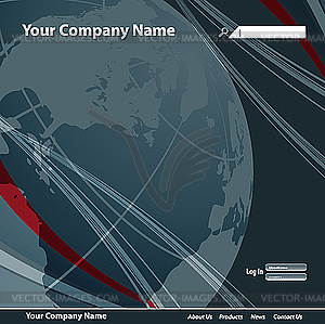 Шаблон веб-сайта - векторизованный клипарт