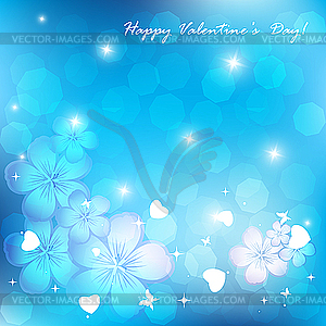 Valentine floral card - vector clipart