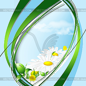 Floral abstract backdrop - stock vector clipart