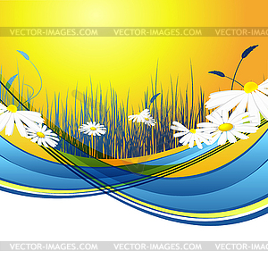 Bright floral background - vector image