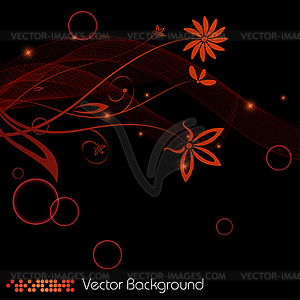 Floral frame - vector clip art