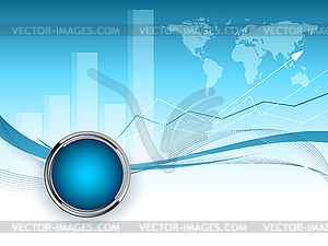 Blue corporate frame - vector image