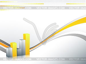 Abstract background with bar graphs - vector clipart