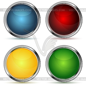 Buttons - color vector clipart