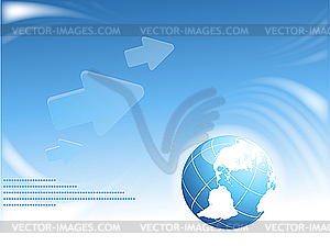 Arrows and globe - vector clipart