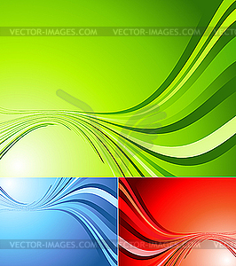 Abstract wavy lines - royalty-free vector clipart