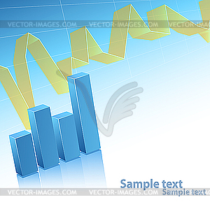 Abstract background with bar graphs - vector clipart / vector image