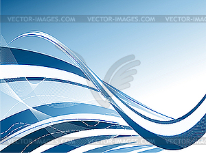 Abstract wavy lines - color vector clipart